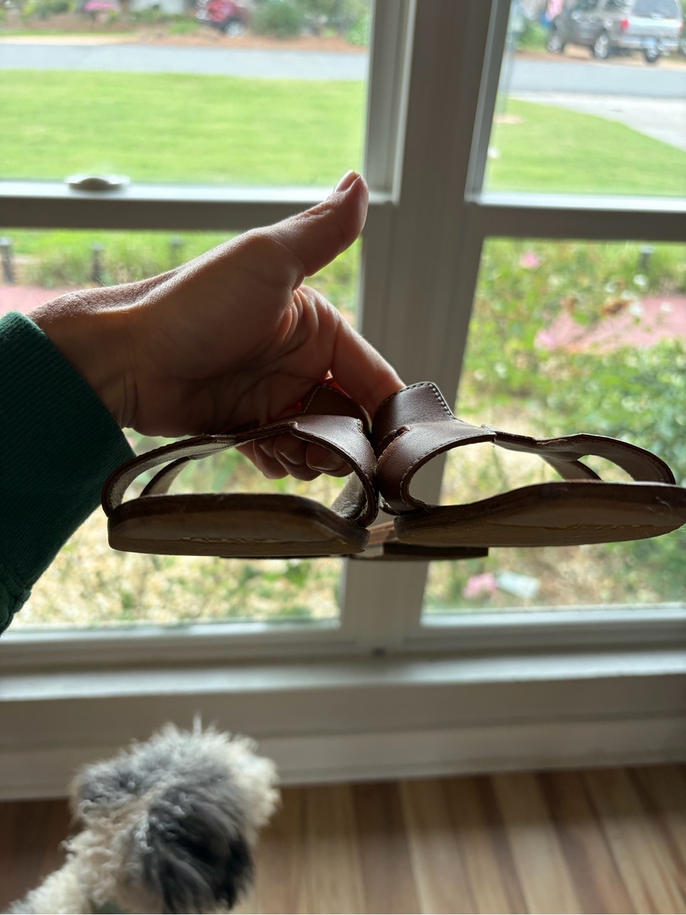 Hermes Brown Leather H Oran Slide Sandals - Picture 5 of 6